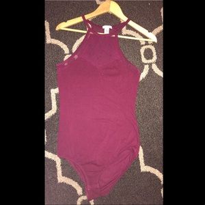 Maroon bodysuit